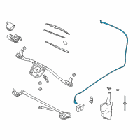 OEM 2000 Oldsmobile Alero Hose Asm-Windshield Washer Nozzle Diagram - 15237256