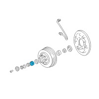 OEM 1991 Dodge W150 Wheel Bearing, Inner Diagram - 2852729