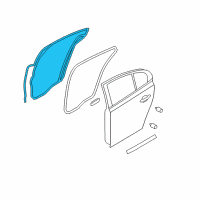 OEM 2016 Lincoln MKS Door Weatherstrip Diagram - 8A5Z-5425325-A