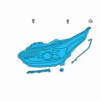 OEM 2021 Kia Forte Driver Side Headlight Assembly Diagram - 92101M7200