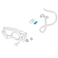 OEM Cadillac Bulb, Front Fog Lamp Diagram - 12450176