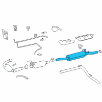 OEM 2008 Dodge Sprinter 2500 Exhaust Muffler Diagram - 68011992AA