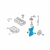 OEM 2011 Kia Optima Cover Assembly-Timing Chain Diagram - 213502G004