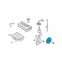 OEM 2007 Kia Rondo PULLEY-DAMPER Diagram - 2312425050