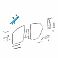 OEM 2012 Toyota Prius V Weatherstrip Pillar Trim Diagram - 62211-47132-B0