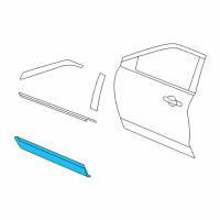 OEM 2013 Ford Explorer Lower Molding Diagram - BB5Z-7820879-BA