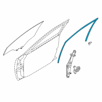 OEM 2017 Nissan Maxima Glass Run Rubber-Front Door LH Diagram - 80331-4RA2A