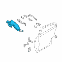 OEM Infiniti EX37 Lock & Remote Control Assembly-Rear Door, LH Diagram - 82501-1BA0A