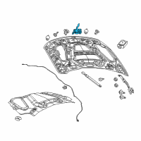 OEM 2011 Ram 1500 Hood Latch Diagram - 4589707AD