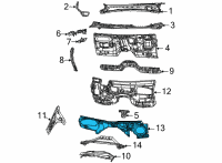 OEM Jeep SILENCER-Dash Panel Diagram - 68360742AB