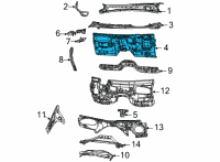 OEM 2021 Jeep Grand Cherokee L PANEL-DASH Diagram - 68473913AF