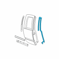 OEM 1997 Chevrolet C1500 Weatherstrip Asm-Rear Side Door <Use 1C5K Diagram - 15739816