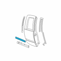 OEM Chevrolet R1500 Suburban Rear Molding Diagram - 15740105