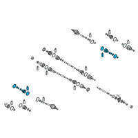 OEM Hyundai Genesis Boot Kit-Front Axle Wheel Side Diagram - 49536-B1100