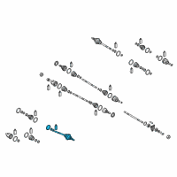 OEM 2016 Hyundai Genesis Joint & Shaft Kit-Front Axle W Diagram - 49525-B1100