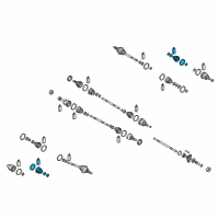OEM Hyundai Genesis Boot Kit-Front Axle Differential Side Diagram - 49542-B1100