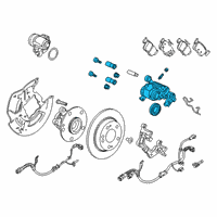 OEM 2020 Honda Civic Rear Caliper Sub-Assembly Diagram - 43019-TGH-A02