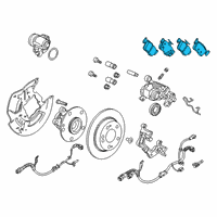 OEM 2019 Honda Civic Pad Set, Rear Diagram - 43022-TGH-A01