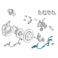 OEM 2019 Honda Civic Hose Set, Right Rear Brake Diagram - 01466-TGH-A00