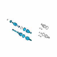 OEM Toyota Highlander Axle Shaft Assembly Diagram - 42340-0E040