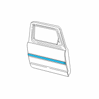 OEM 1995 Ford Explorer Body Side Molding Diagram - XL2Z-9820878-APTM