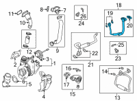 OEM Cadillac ATS Water Feed Tube Diagram - 12667301