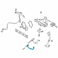 OEM Hyundai Santa Fe Sport Pipe Assembly-Water Diagram - 28260-2G400