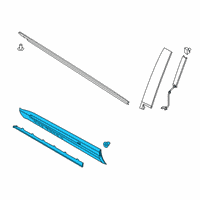 OEM 2021 Ford Explorer Lower Molding Diagram - LB5Z-7820878-BA