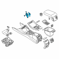 OEM 2018 BMW 530i xDrive Repair Kit For Gear Selector Switch Cover Diagram - 61-31-6-817-622