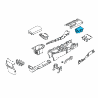 OEM 2017 Kia K900 Cup Holder Assembly Diagram - 846703T100KAL