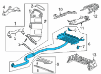 OEM Cadillac CT5 Muffler & Pipe Diagram - 84839123