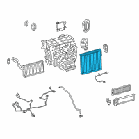OEM Lexus ES350 EVAPORATOR Sub-Assembly Diagram - 88501-06420