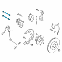 OEM 2013 Ford Fusion Caliper Mount Kit Diagram - 9L8Z-2L527-A