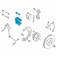 OEM Ford Police Responder Hybrid Caliper Assembly Diagram - DG9Z-2B120-A