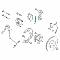 OEM Ford Police Responder Hybrid Brake Pads Spring Diagram - DG9Z-2B486-A