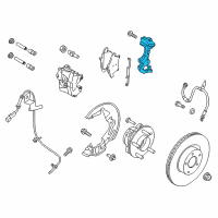 OEM 2014 Lincoln MKZ Caliper Support Diagram - DG9Z-2B292-B