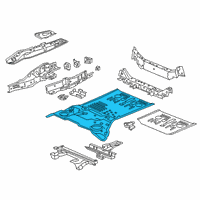 OEM 2022 Acura RDX Floor, Rear Diagram - 65511-TJB-A00ZZ