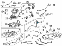 OEM 2020 Lexus GX460 Filter, Charcoal Canister, NO.1 Diagram - 77745-0E010