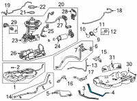 OEM Toyota Highlander Tank Strap Diagram - 77602-0E090