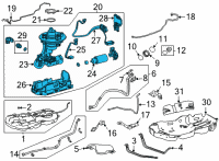OEM 2020 Toyota Highlander Fuel Pump Assembly Diagram - 77020-0E161