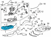 OEM Toyota Highlander Fuel Tank Diagram - 77001-0E160