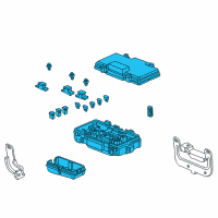 OEM 2009 Honda Element Box Assembly, Relay Diagram - 38250-SCV-A02