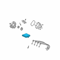 OEM 2001 Honda Accord Control Module, Engine Diagram - 37820-PAA-A54