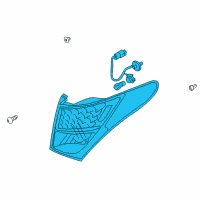 OEM 2010 Hyundai Veracruz Lamp Assembly-Rear Combination, RH Diagram - 92402-3J150