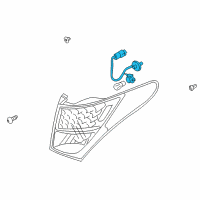 OEM 2010 Hyundai Veracruz Rear Combination Bulb Holder Diagram - 92480-3J100