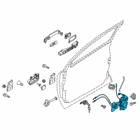 OEM Nissan Rogue Select Front Left (Driver-Side) Door Lock Actuator Diagram - 80501-JM10A