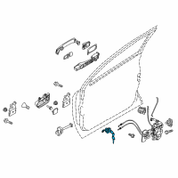 OEM 2015 Nissan Rogue Select Cylinder Set-Door Lock, LH Diagram - H0601-JM00A