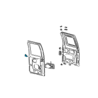OEM 1997 Ford E-150 Econoline Club Wagon Upper Hinge Diagram - 3C2Z-1542900-A