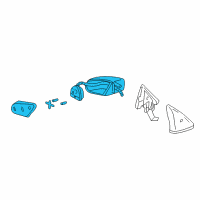 OEM Chevrolet Camaro Mirror Asm-Outside Rear View Diagram - 10279359