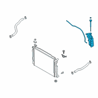 OEM 2020 Kia Stinger Engine Coolant Overflow Reservoir Stinger Diagram - 25430J5050